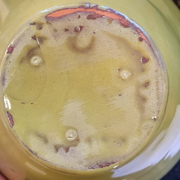 Hand Tossed High Sided Olive Green Seagrove, NC Bowl - Picture 16 of 16